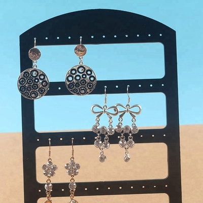 Plastic Acrylic Jewelry Earring Display Rack High Gloss Acrylic Jewelry Stand