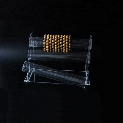 Clear Acrylic Jewelry Pendant Necklace Display With Acrylic Rod