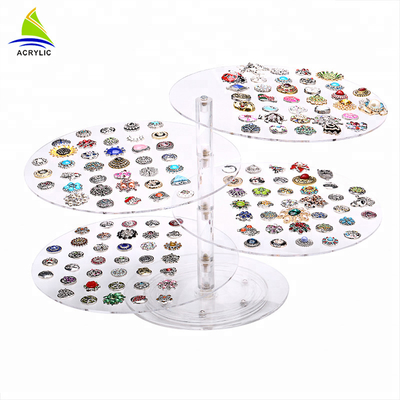 Acrylic Counter Top Jewelry Display Earring Display Stand Tray For Retailer