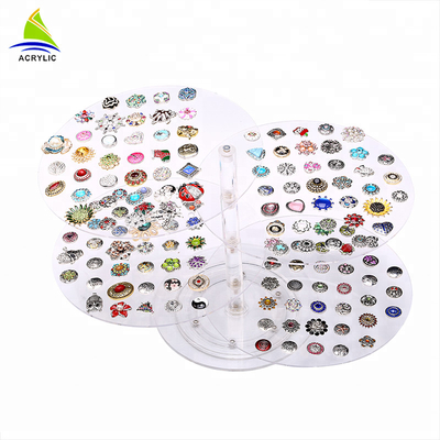 Acrylic Counter Top Jewelry Display Earring Display Stand Tray For Retailer