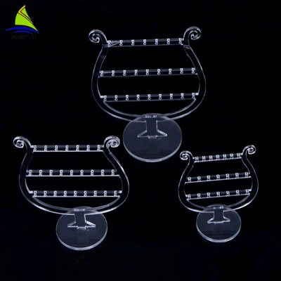 Clear Luxury Makeup Acrylic Rotating Earring Display Stands
