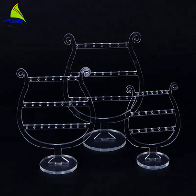 Clear Luxury Makeup Acrylic Rotating Earring Display Stands
