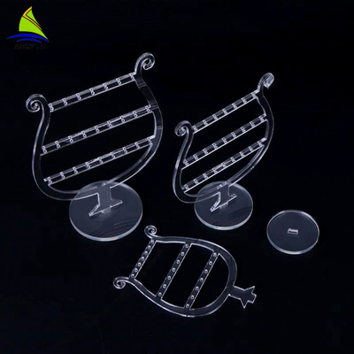 Clear Luxury Makeup Acrylic Rotating Earring Display Stands