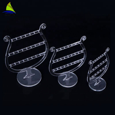 Clear Luxury Makeup Acrylic Rotating Earring Display Stands