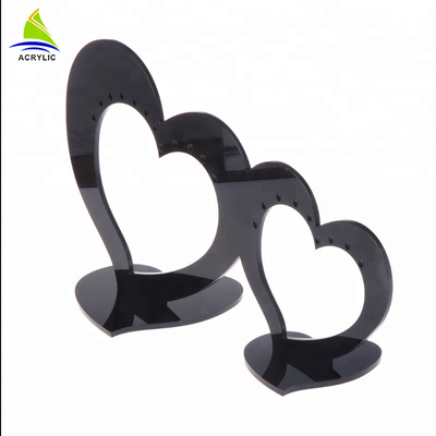 Retail Acrylic Jewelry Display Elegant Double Heart Earring Display Table