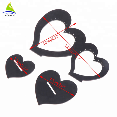 Retail Acrylic Jewelry Display Elegant Double Heart Earring Display Table