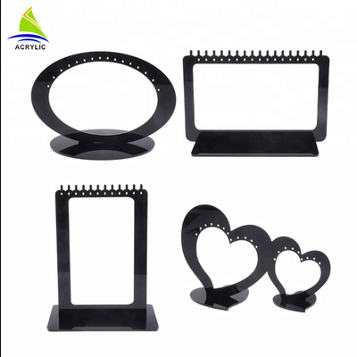 Retail Acrylic Jewelry Display Elegant Double Heart Earring Display Table