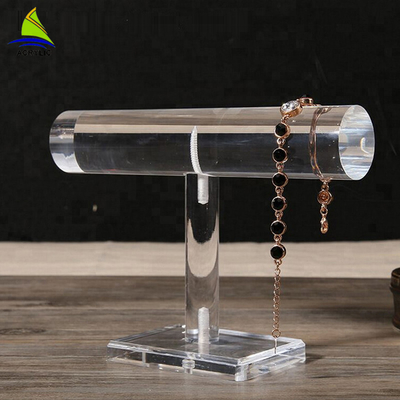 T Bar Acrylic Jewelry Organizer Crystal Clear Acrylic Jewelry Bracelet Display Stands