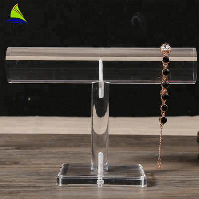 T Bar Acrylic Jewelry Organizer Crystal Clear Acrylic Jewelry Bracelet Display Stands