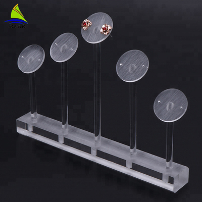 Desktop Acrylic Custom White Acrylic Earrings Display Tree