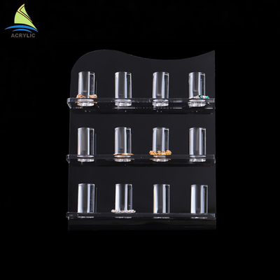 3 Layer Clear Stand Jewelry Showcase Ring Display Acrylic