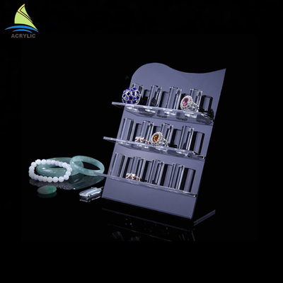 3 Layer Clear Stand Jewelry Showcase Ring Display Acrylic