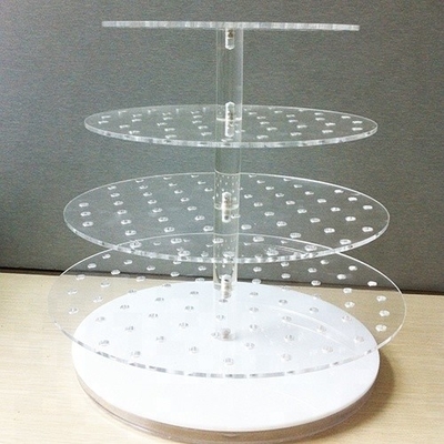 Eco - Friendly Countertop Acrylic Jewelry Holder 3mm Crystal Polishing