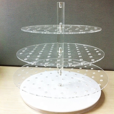 Eco - Friendly Countertop Acrylic Jewelry Holder 3mm Crystal Polishing