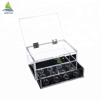 Custom Transparent Acrylic Eyelash Holder And Stand Silk Screen Printing