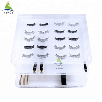 Custom Transparent Acrylic Eyelash Holder And Stand Silk Screen Printing