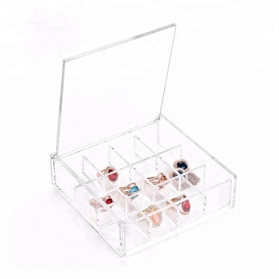 Customized Acrylic Cosmetic Display Compartment Acrylic Jewellery Storage Box