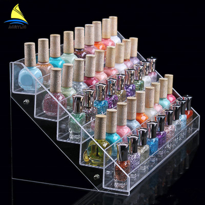 5 Tiers Acrylic Tiered Display Stands Acrylic Stair Step Risers For Hotel