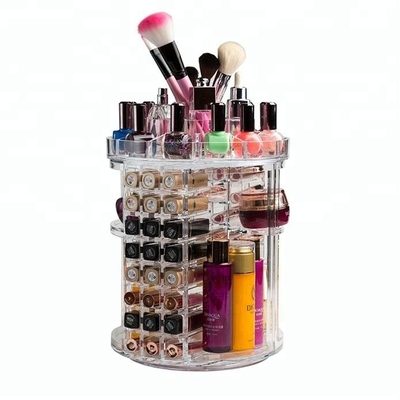Clear Fashion Acrylic Cosmetic Display Rotating Acrylic Lipstick Organizer