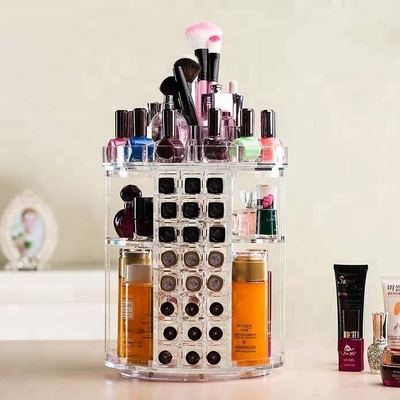 Clear Fashion Acrylic Cosmetic Display Rotating Acrylic Lipstick Organizer