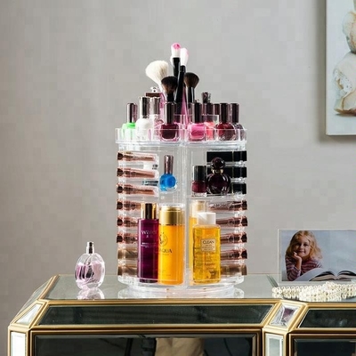 Clear Fashion Acrylic Cosmetic Display Rotating Acrylic Lipstick Organizer