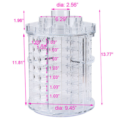 Clear Fashion Acrylic Cosmetic Display Rotating Acrylic Lipstick Organizer