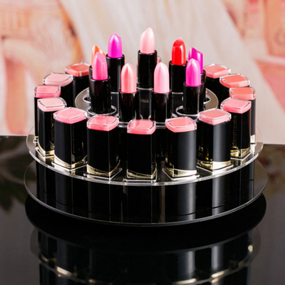 360 degree rotating acrylic plexiglass cosmetic makeup organizer