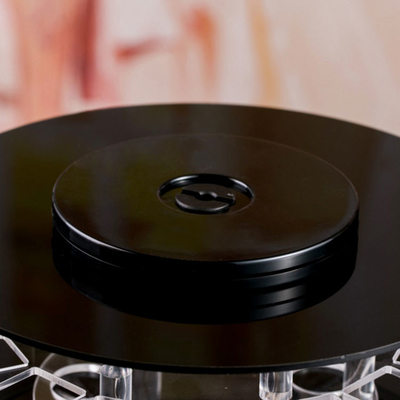 360 degree rotating acrylic plexiglass cosmetic makeup organizer
