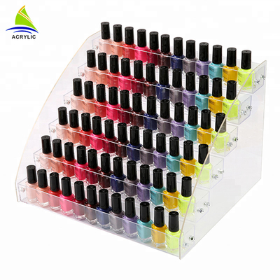 Tiered Acrylic Cosmetic Display Acrylic Material Nail Polish Bottle Stand Holder Cosmetic Organizer