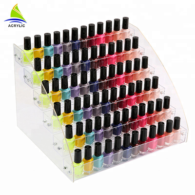 Tiered Acrylic Cosmetic Display Acrylic Material Nail Polish Bottle Stand Holder Cosmetic Organizer