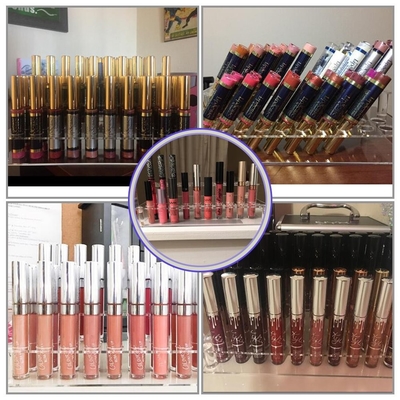 Clear Transparent Cosmetic Counter Acrylic Lip Gloss Display Frame