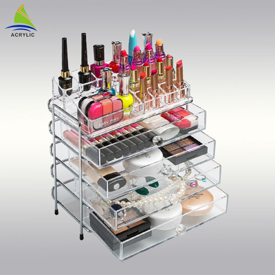 3 Drawer Acrylic Adjustable Cosmetic Storage Organizer