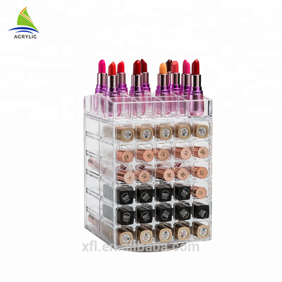 Customized Acrylic Cosmetic Display Clear Lipstick Holder Acrylic Makeup Storage Holder Box