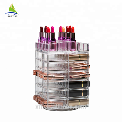 Customized Acrylic Cosmetic Display Clear Lipstick Holder Acrylic Makeup Storage Holder Box