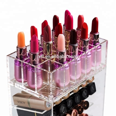 Commercial Acrylic Makeup Lipstick Brush Holder Plexiglass Display Stand
