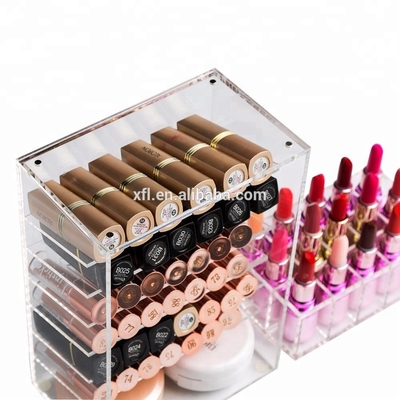 Commercial Acrylic Makeup Lipstick Brush Holder Plexiglass Display Stand