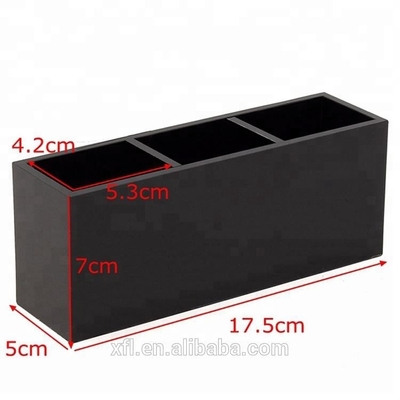 Multi - Functional Acrylic Cosmetic Display Black Acrylic Makeup Brush Organized Holder Stand