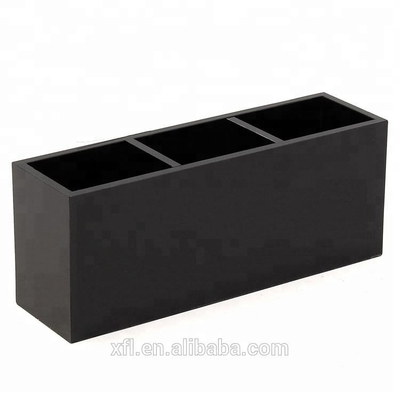 Multi - Functional Acrylic Cosmetic Display Black Acrylic Makeup Brush Organized Holder Stand