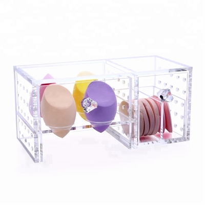 Modern Acrylic Cosmetic Display Holder Clear Makeup Cotton Pad Storage Box