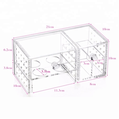 Modern Acrylic Cosmetic Display Holder Clear Makeup Cotton Pad Storage Box