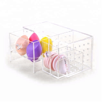 Modern Acrylic Cosmetic Display Holder Clear Makeup Cotton Pad Storage Box