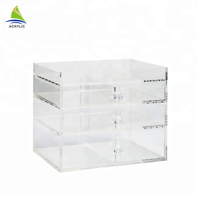 3 layer acrylic makeup cosmetic organizer
