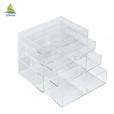 Hot Sale 3-Layer Plastic Makeup Organiser Acrylic