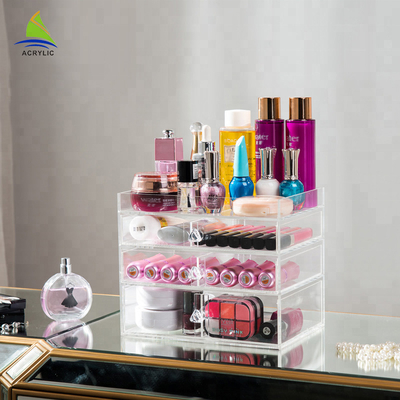 Hot Sale 3-Layer Plastic Makeup Organiser Acrylic