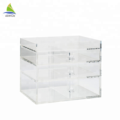 Hot Sale 3-Layer Plastic Makeup Organiser Acrylic