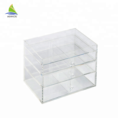 Hot Sale 3-Layer Plastic Makeup Organiser Acrylic