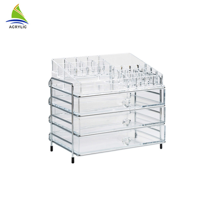 Plastic Desktop Clear Large Acrylic Cosmetic Organizer