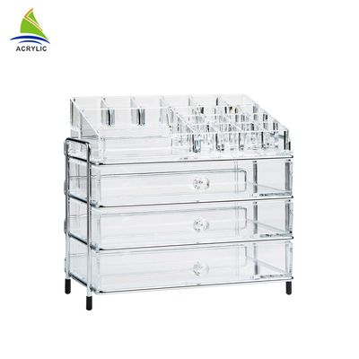 Plastic Desktop Clear Large Acrylic Cosmetic Organizer