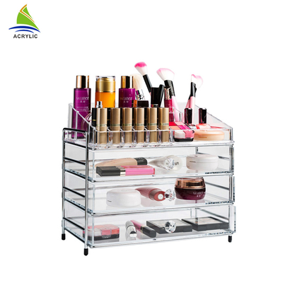 Plastic Desktop Clear Large Acrylic Cosmetic Organizer