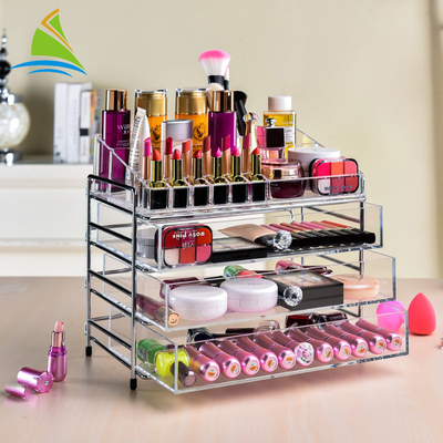 Plastic Desktop Clear Large Acrylic Cosmetic Organizer